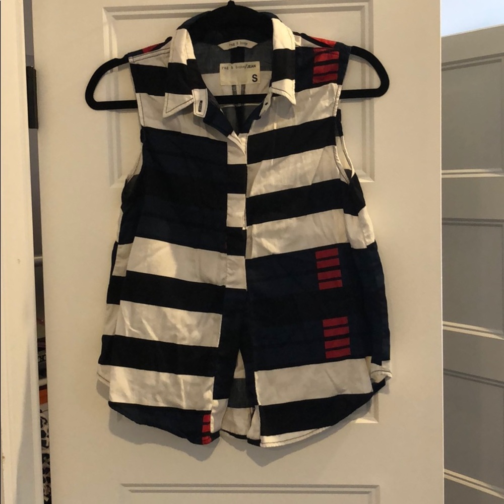 Rag and Bone sleeveless button down